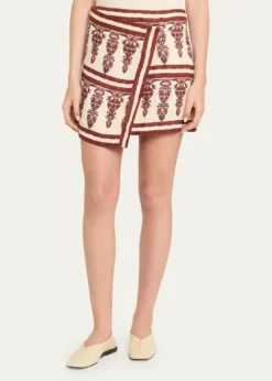 Johanna OrtizRoots Linen Mini Wrap Skirt