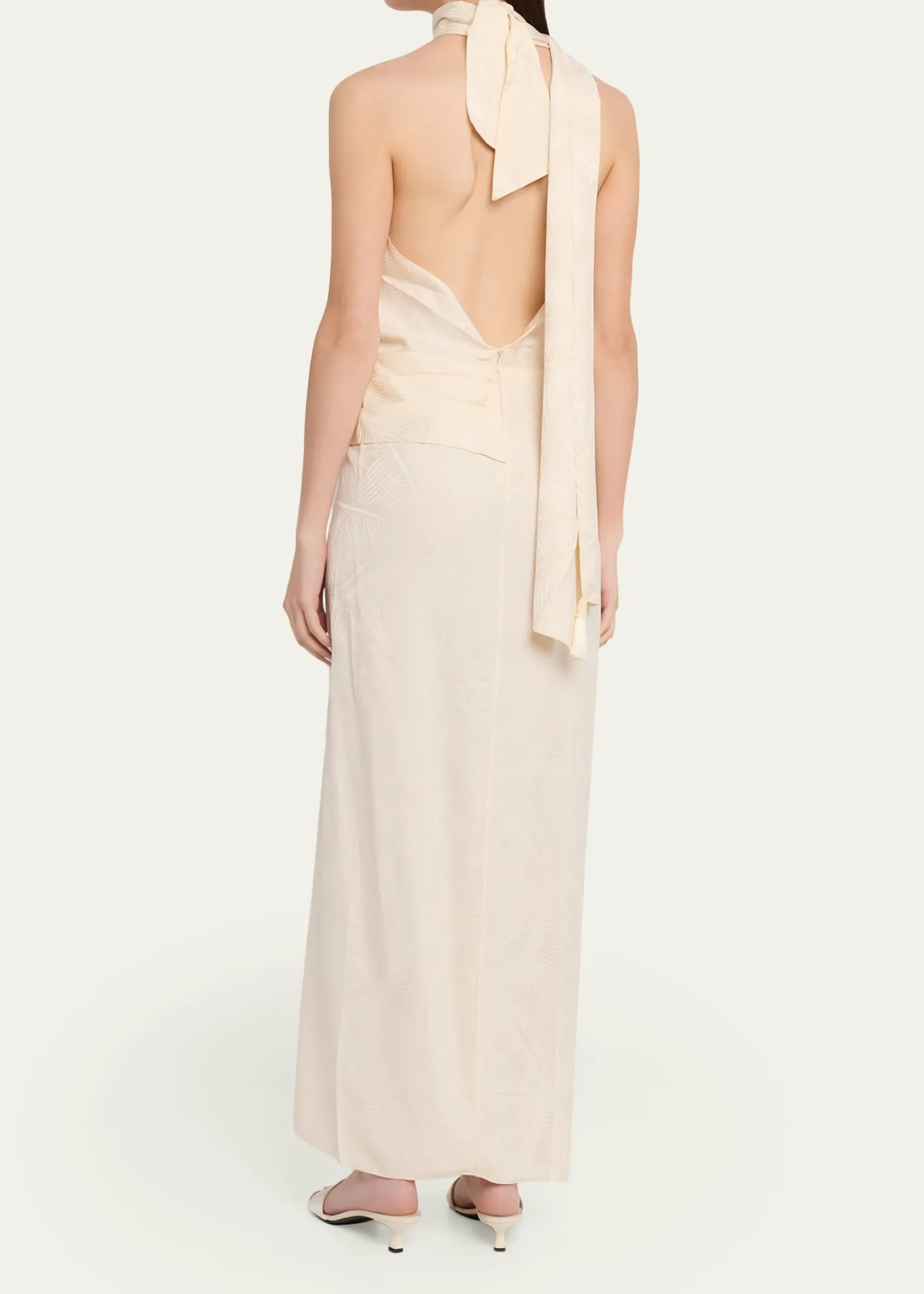 Johanna OrtizWildly Beautiful Plunging Halter Maxi Dress
