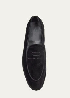 John LobbMen's Bill Velvet Penny Loafers