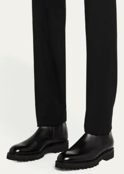 John LobbMen's Lawry Leather Lug-Sole Chelsea Boots