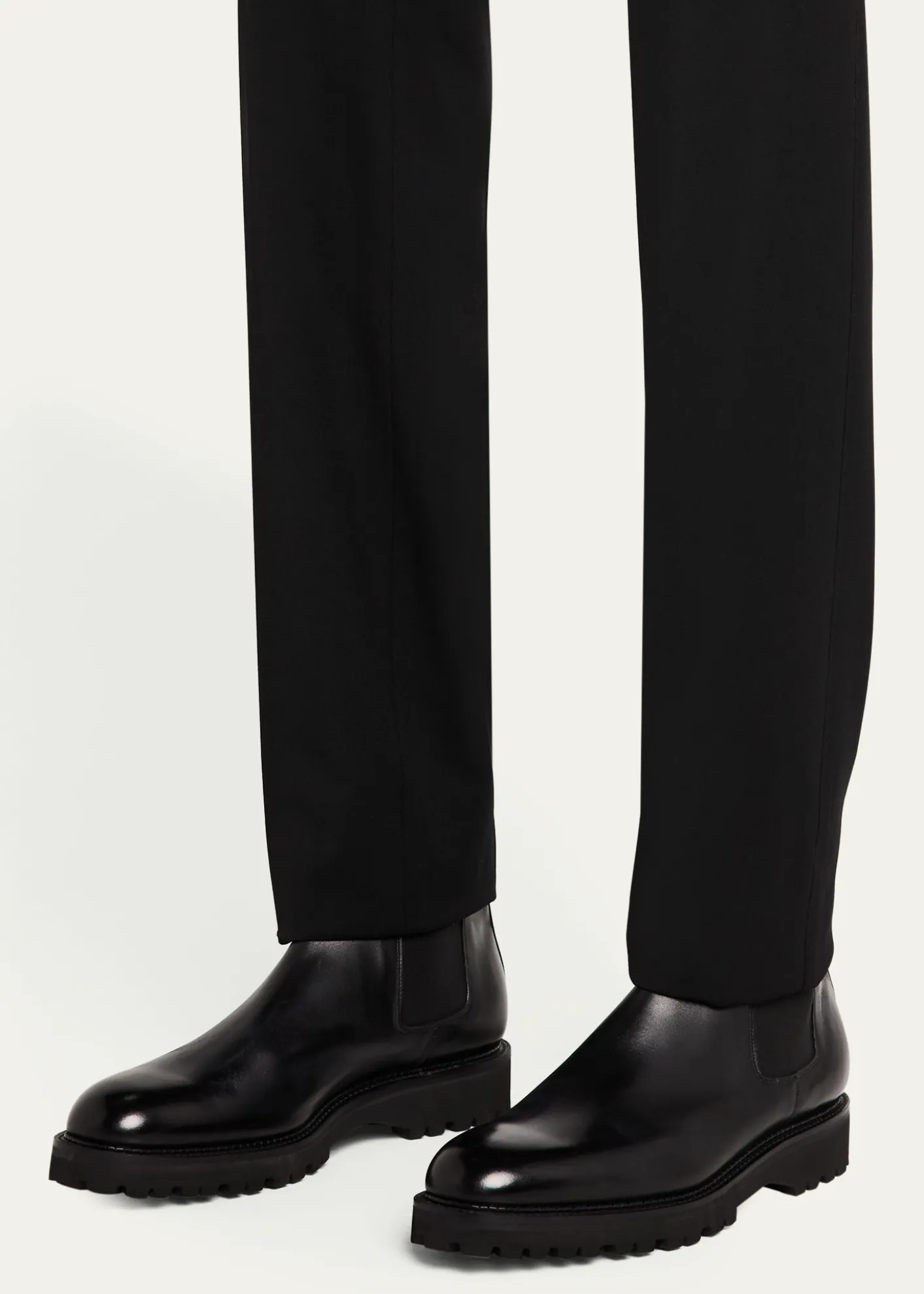 John LobbMen's Lawry Leather Lug-Sole Chelsea Boots