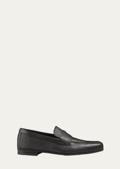 John LobbMen's Thorne Soft Textured Leather Penny Loafers