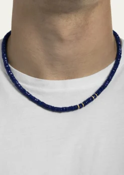 Jorge AdelerMen's Lapis Lazuli Beaded Necklace