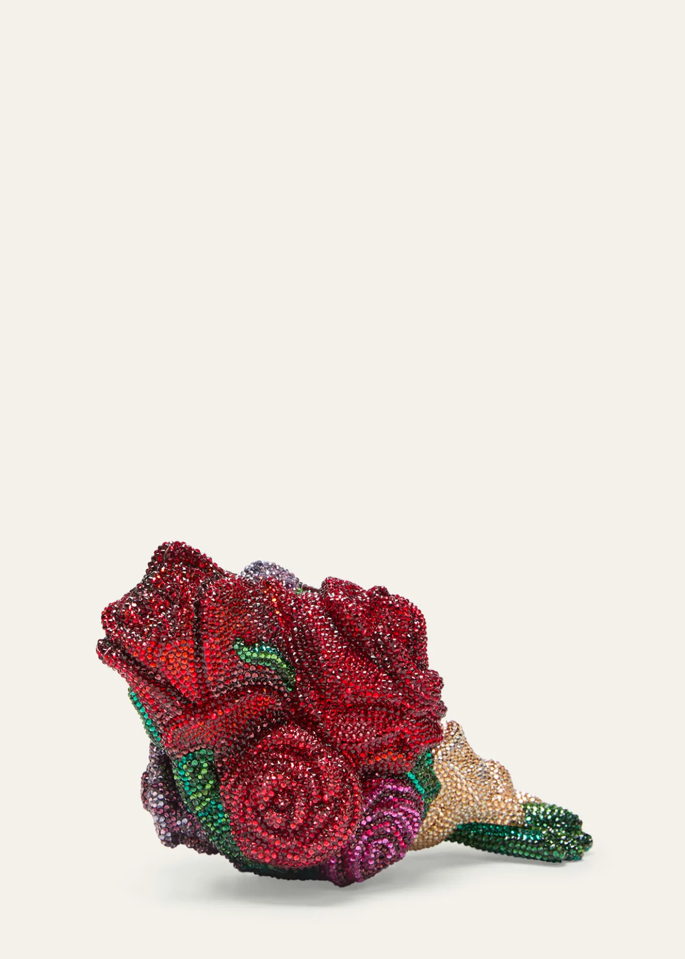 Judith Leiber CoutureCorsage Roses Clutch Bag with Chain Strap