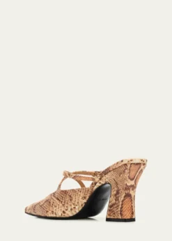 JW AndersonCrisscross Snake-Embossed Leather Mules