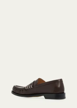 JW AndersonMen's Leather Moccasin-Toe Penny Loafers