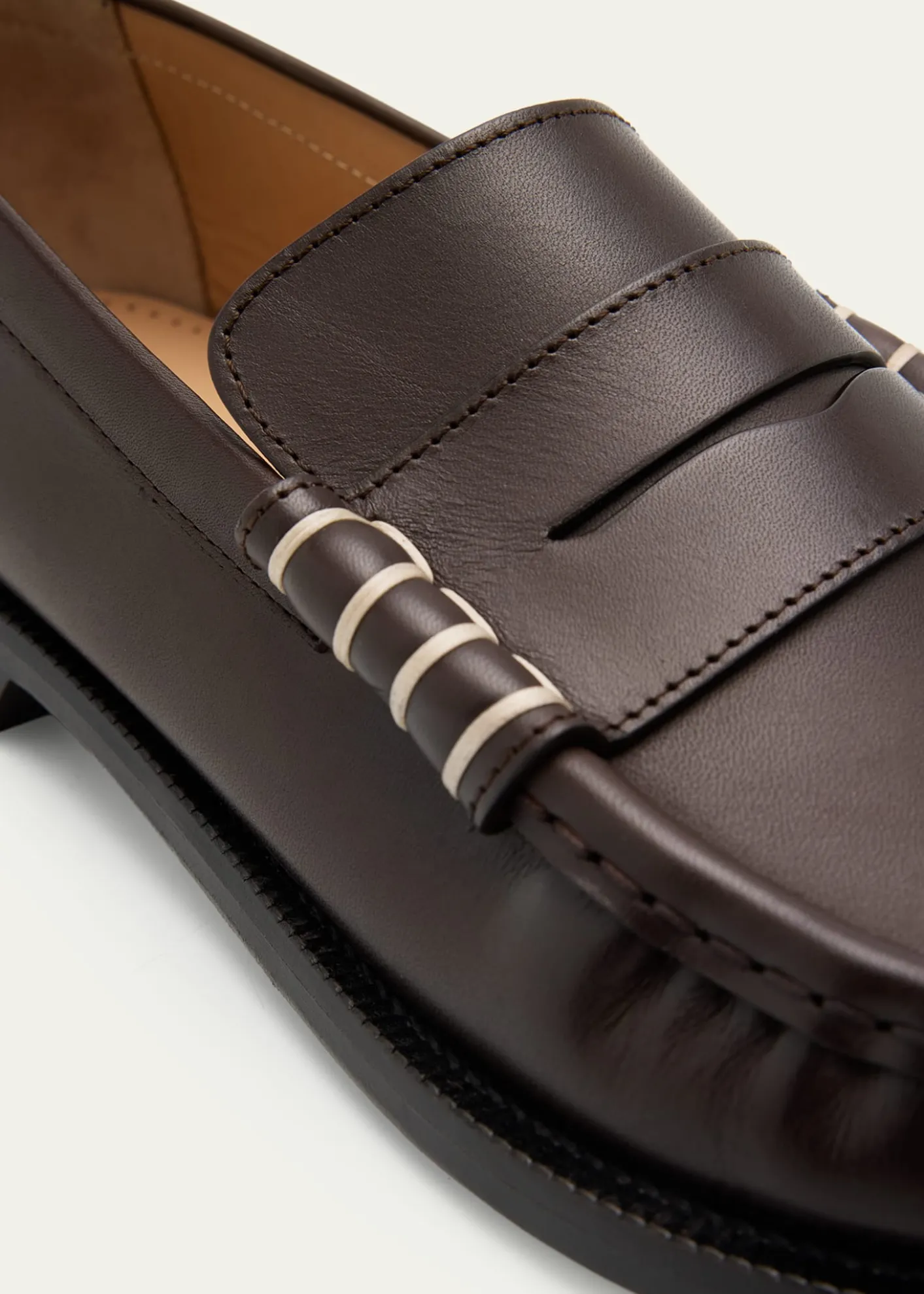 JW AndersonMen's Leather Moccasin-Toe Penny Loafers