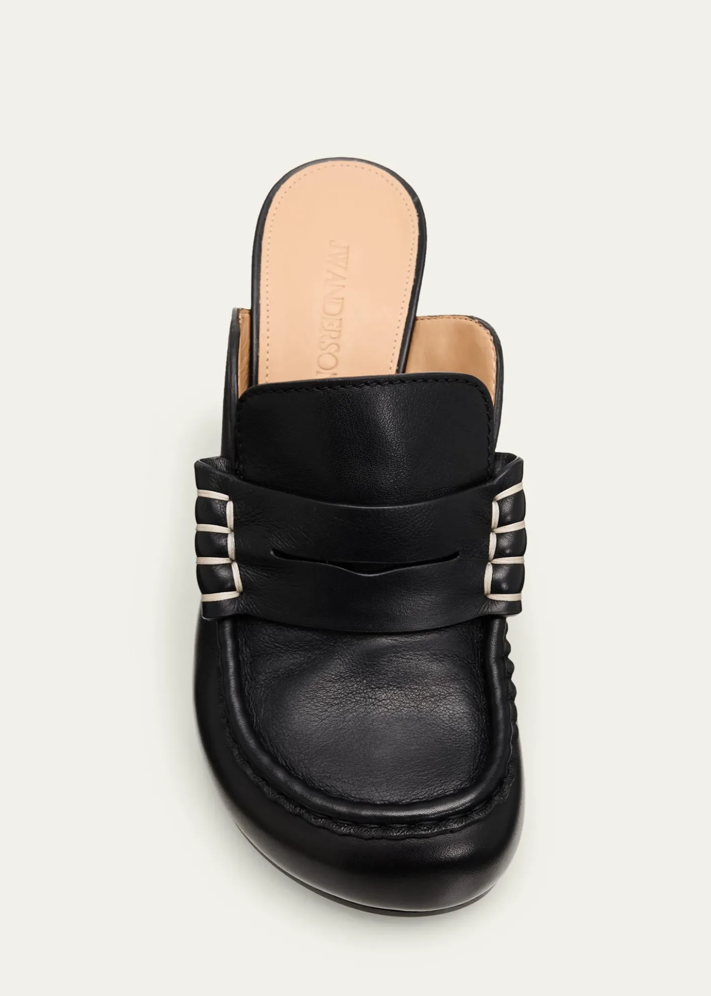 JW Anderson70mm Leather Loafer Mules