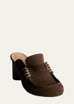JW Anderson70mm Suede Loafer Mules