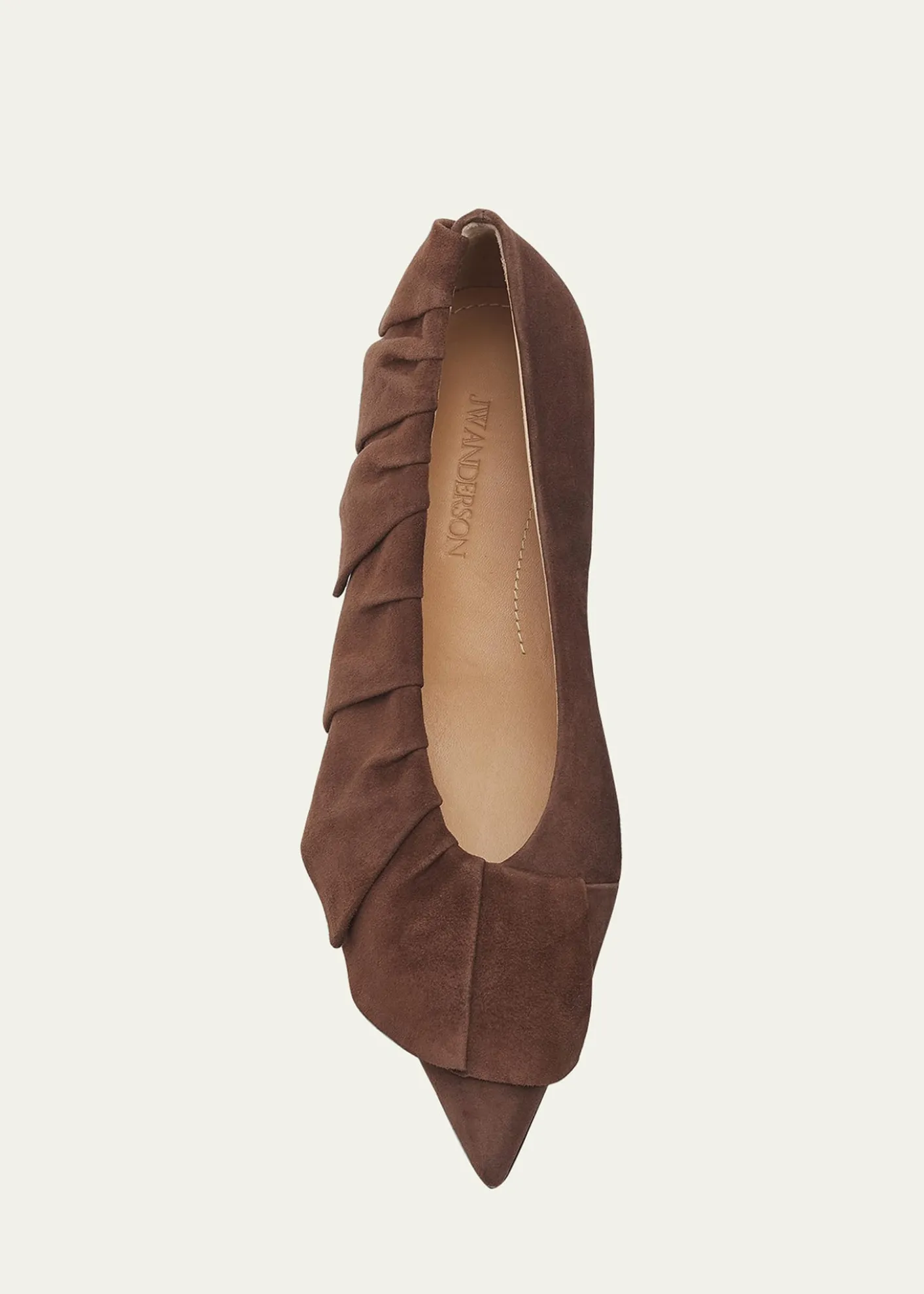 JW AndersonSuede Ruffle Ballerina Flats