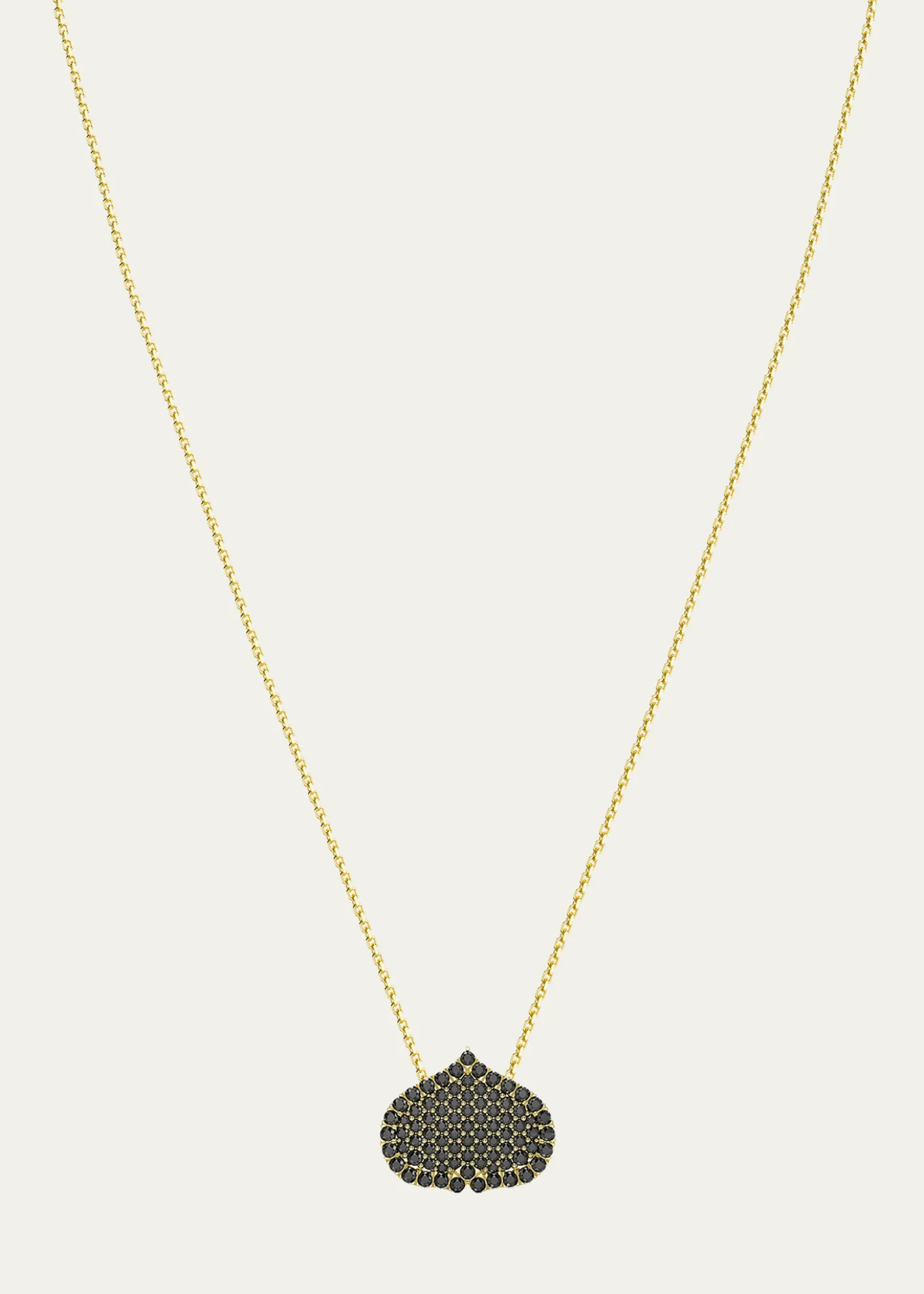 KAMALEye Adore Black Diamond Pave Pendant Necklace, 15mm