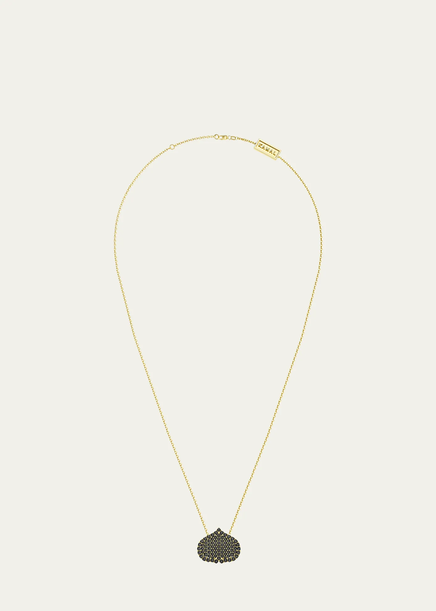 KAMALEye Adore Black Diamond Pave Pendant Necklace, 15mm