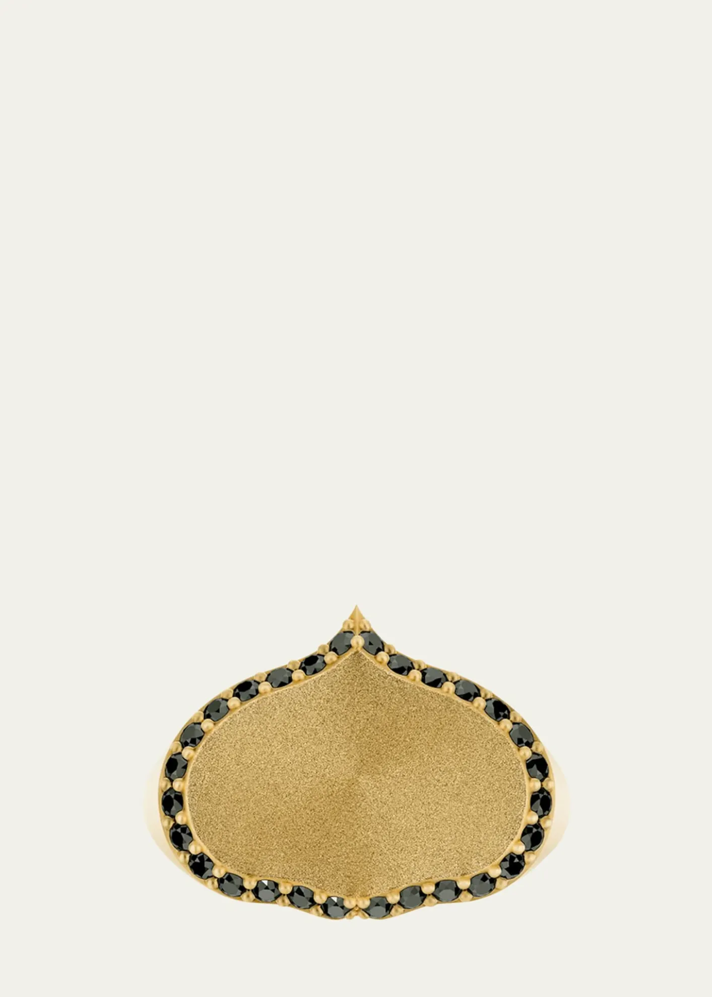KAMALEye Adore Black Diamond Signet Ring