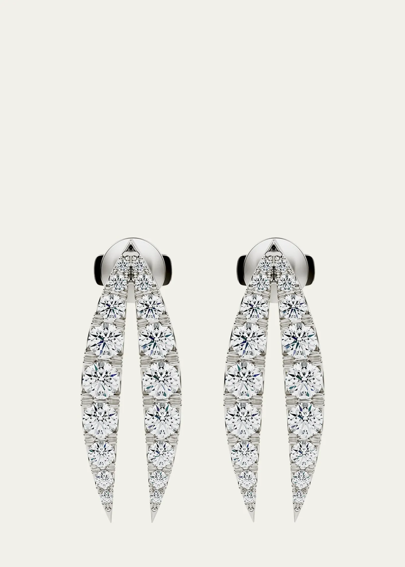 KAMALLotus Diamond Drop Earrings