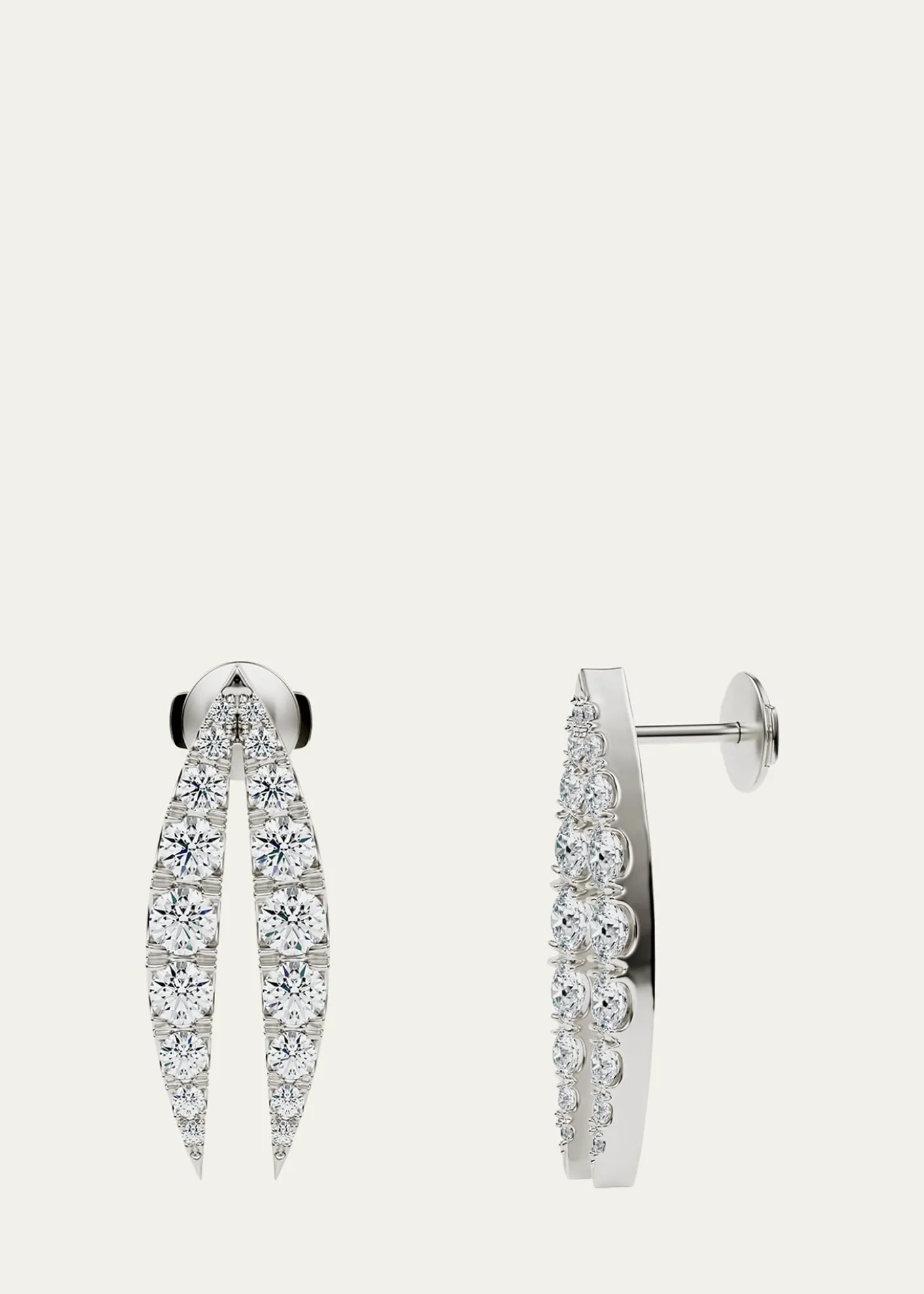 KAMALLotus Diamond Drop Earrings