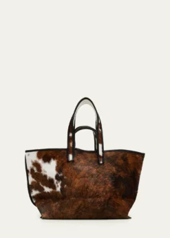 KasslCow-Print Calf Hair Tote Bag