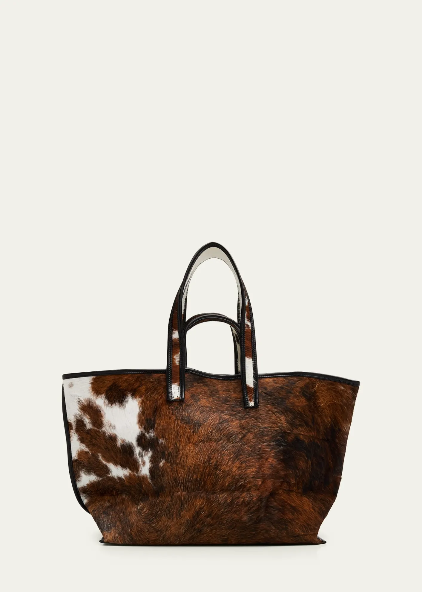 KasslCow-Print Calf Hair Tote Bag
