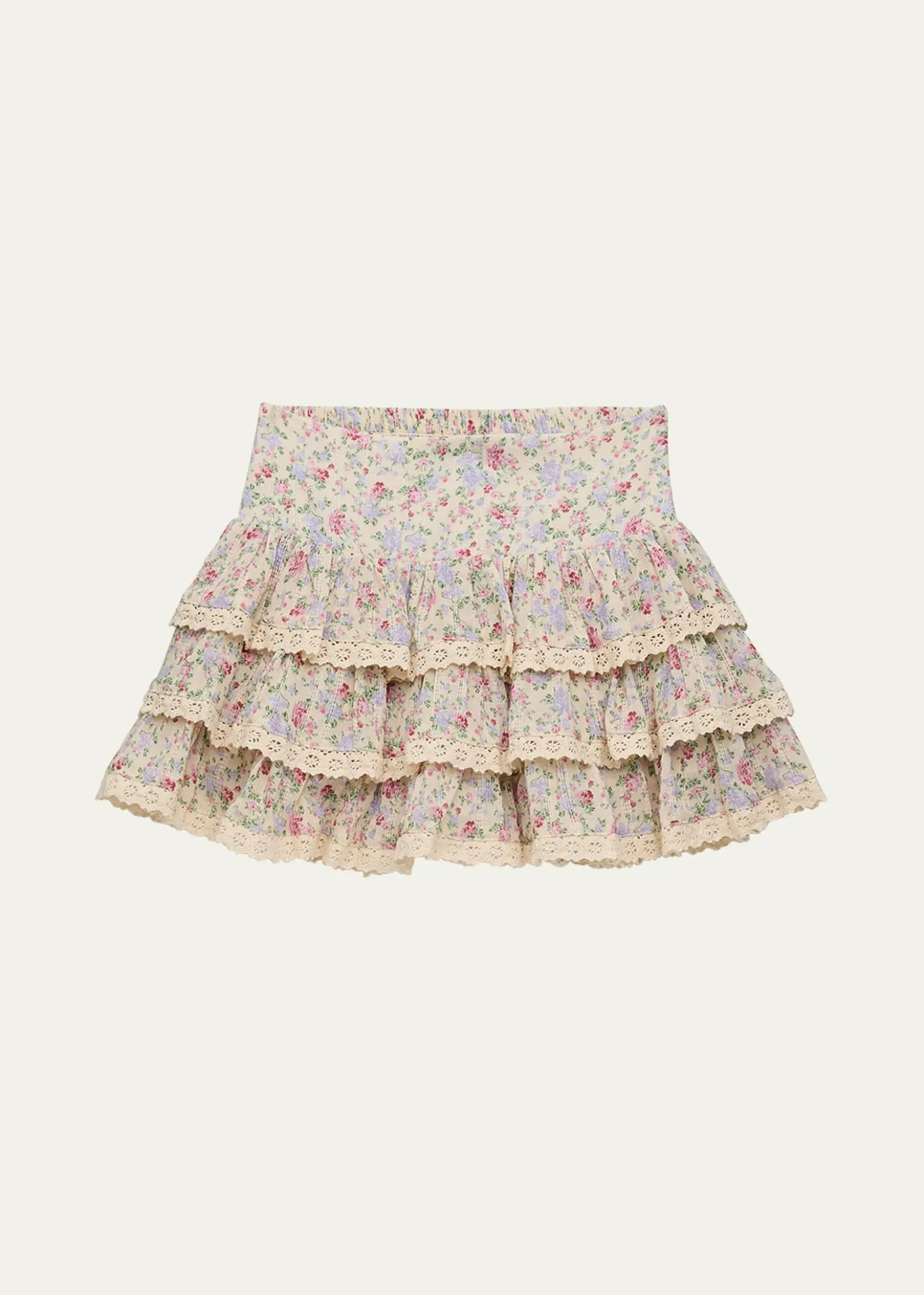 KatieJ NYCGirl's Melody Lace Ruffle Skirt, Size S-XL