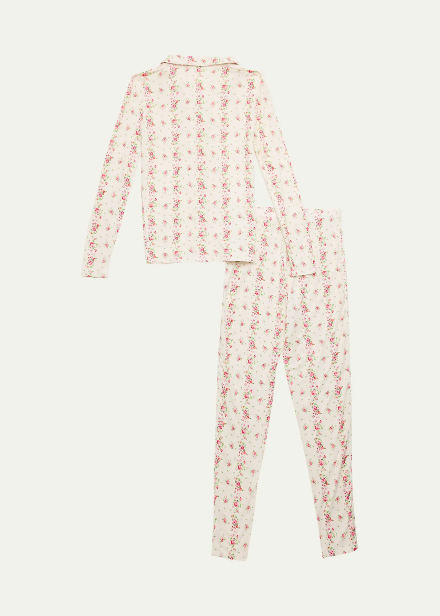 KatieJ NYCGirl's Two-Piece Floral-Print Pajamas, Size S-XL