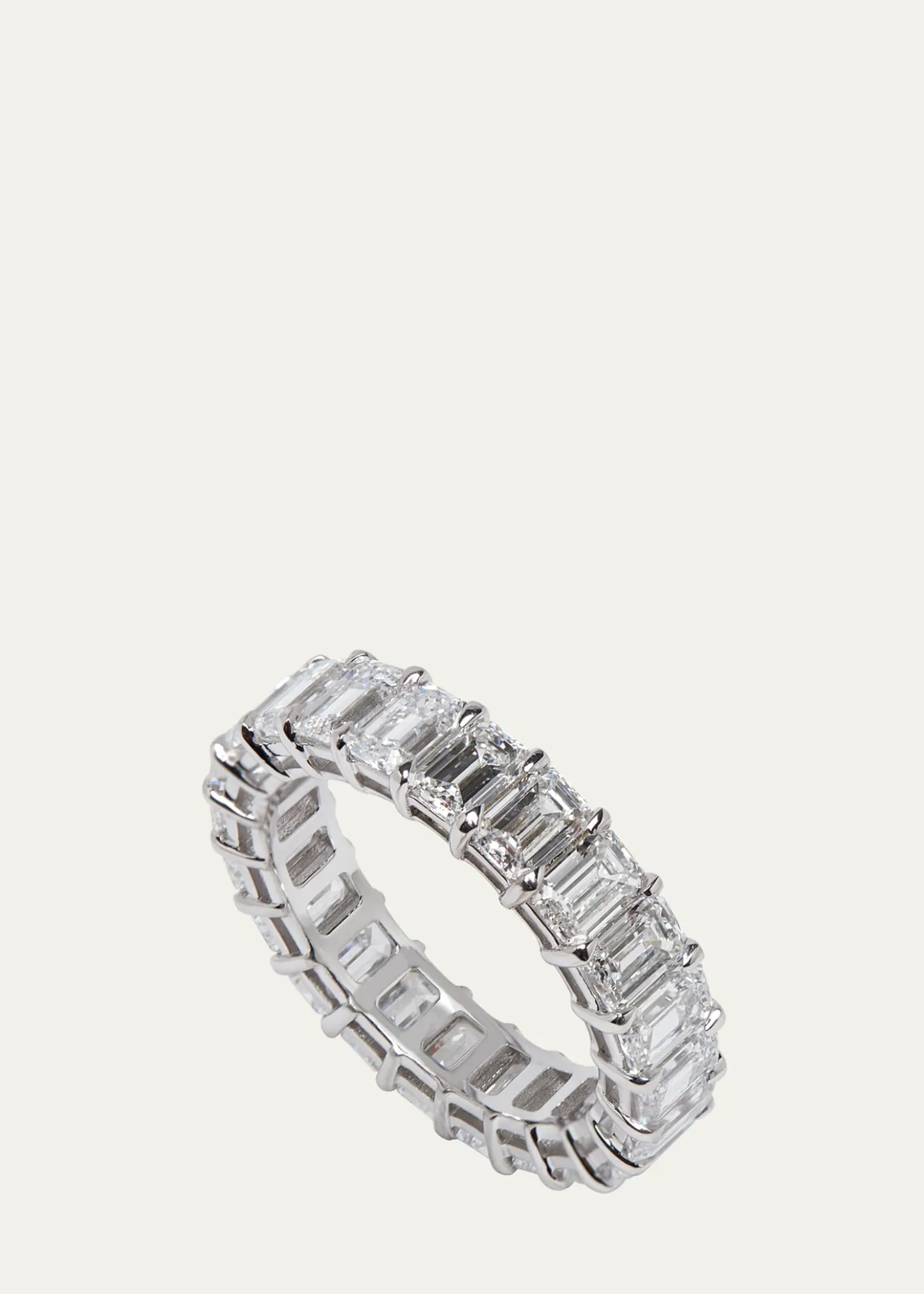 Kendall Row14K White Gold Emerald-Cut Lab Grown Diamond Eternity Band