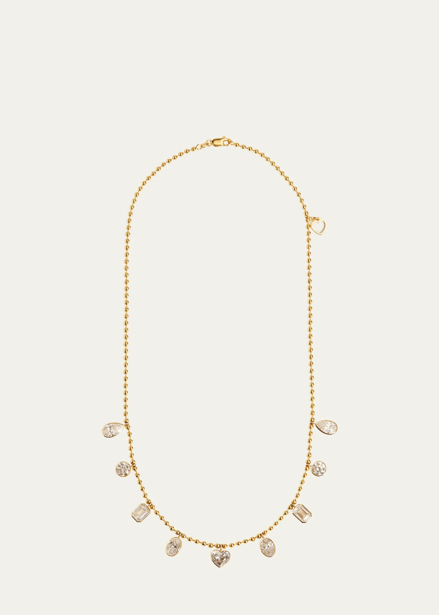 Kendall Row14K Yellow Gold Fancy Shape Diamond Station Necklace, 16-18"L