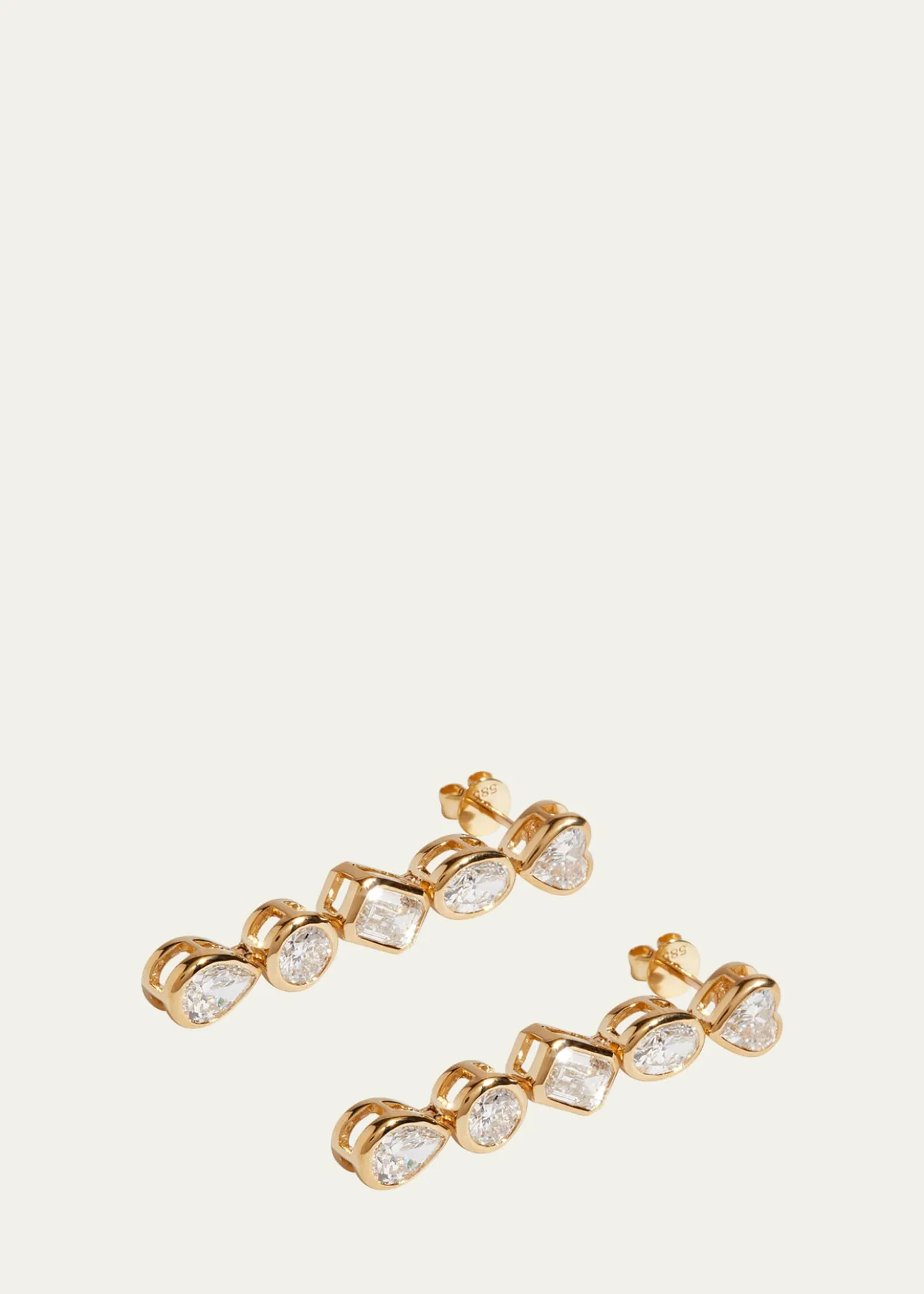 Kendall Row14K Yellow Gold Fancy Shape Lab Grown Diamond Dangle Earrings