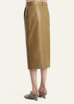 KhaiteAnden Leather Midi Skirt