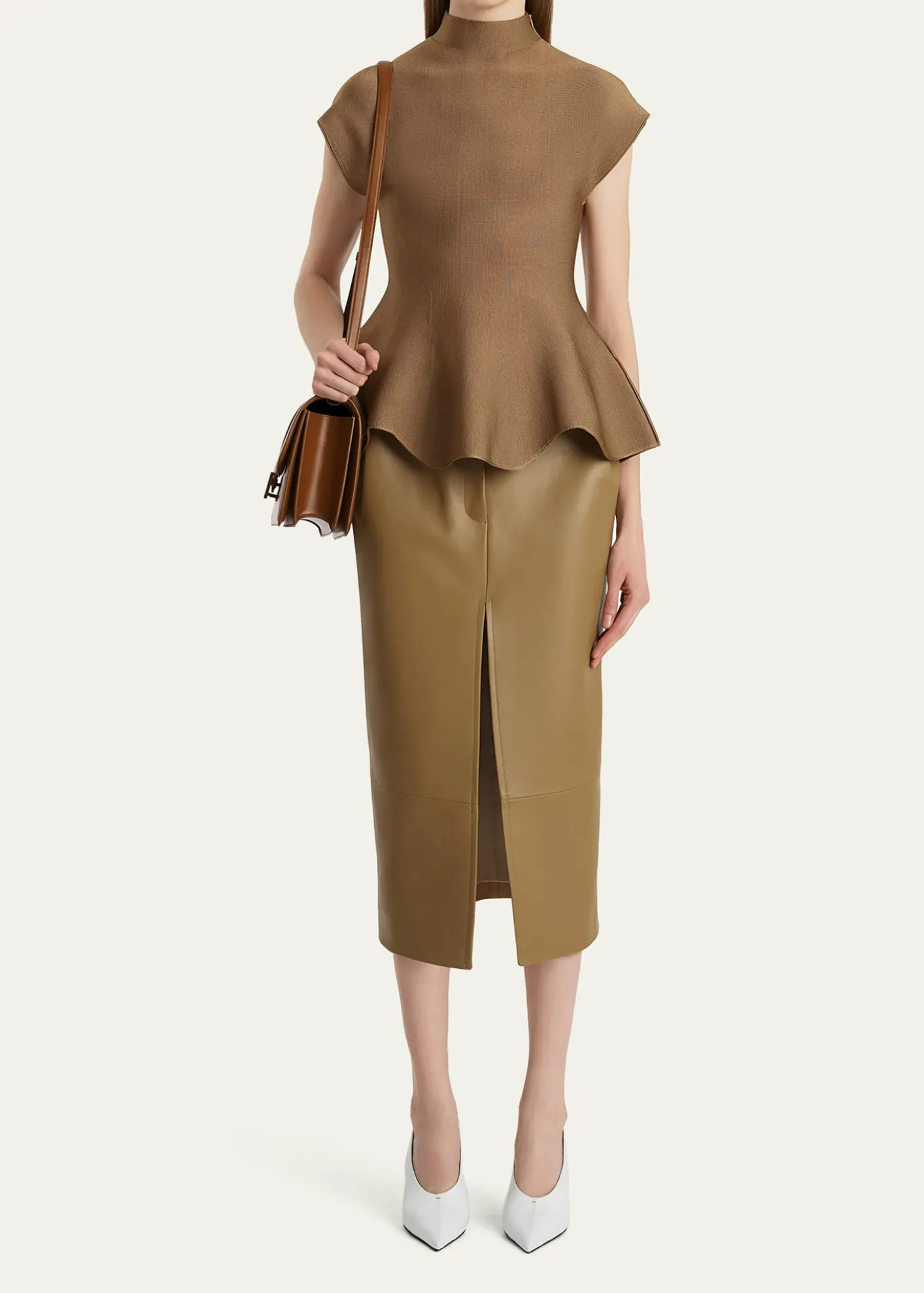 KhaiteAndra Knit Peplum Top