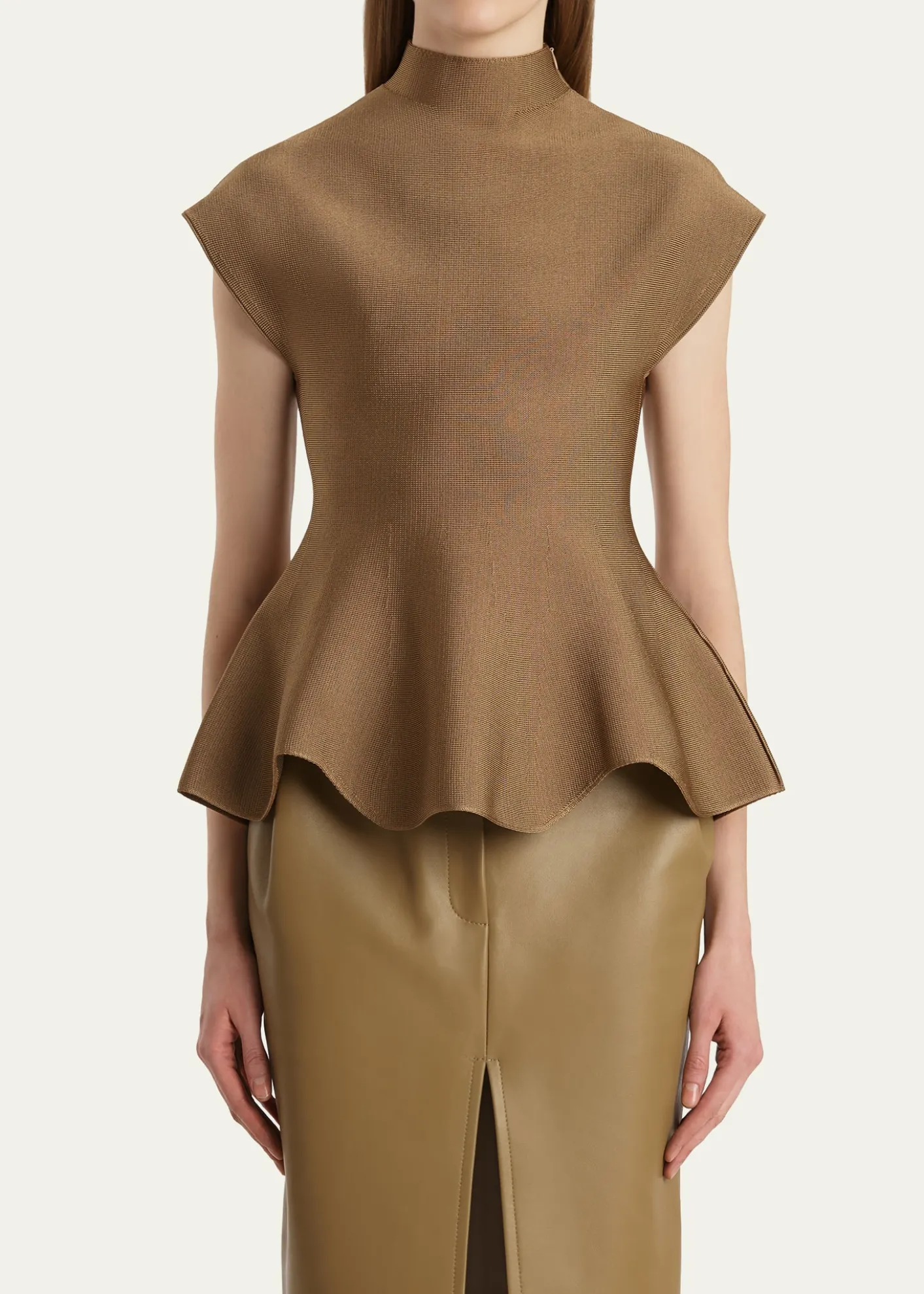 KhaiteAndra Knit Peplum Top