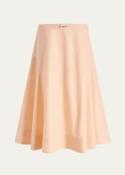 KhaiteArtin Paneled Cotton Midi Skirt