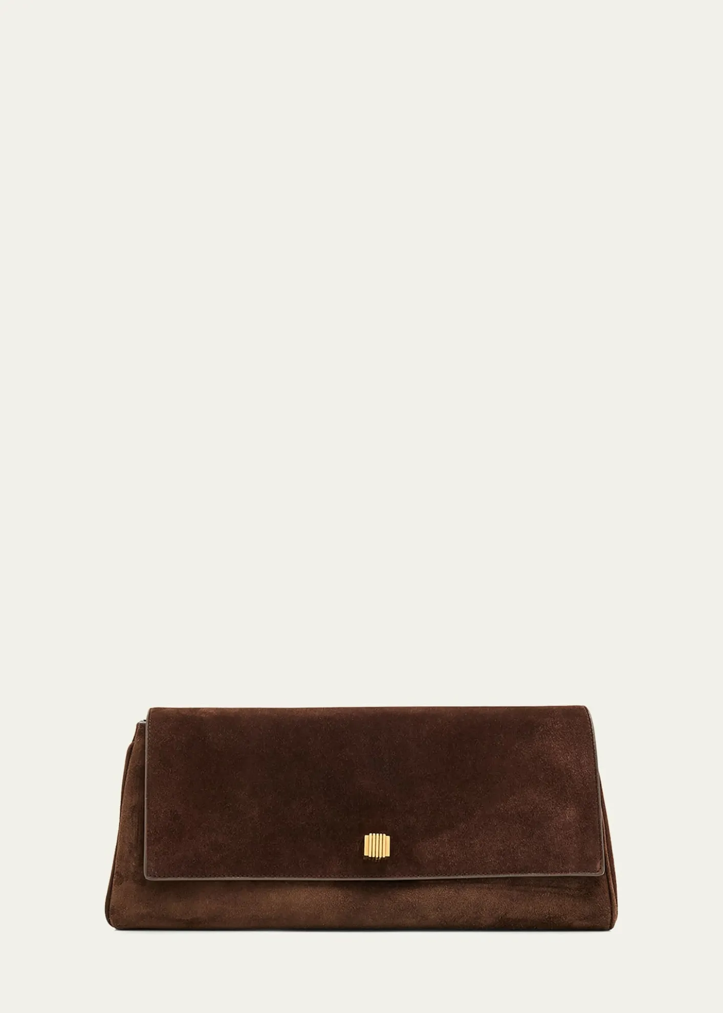 KhaiteAudrey Flap Suede Clutch Bag