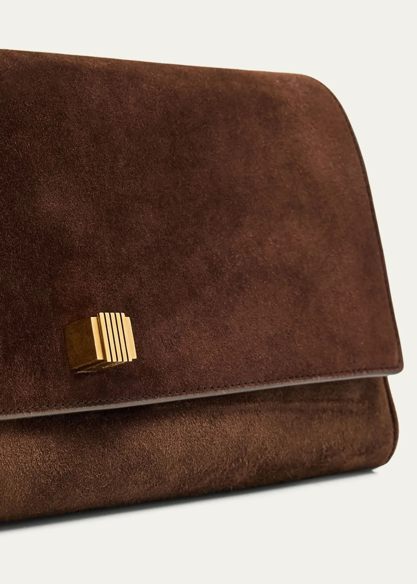 KhaiteAudrey Flap Suede Clutch Bag