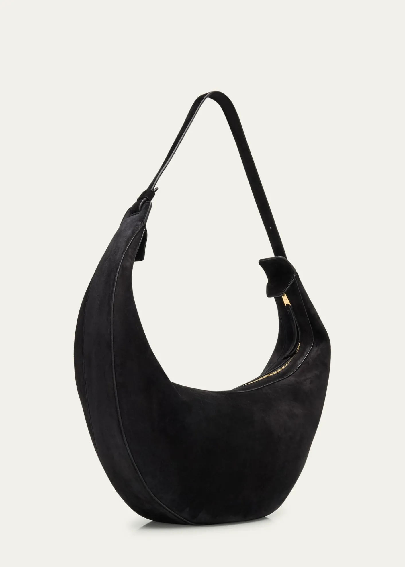 KhaiteAugustina Zip Suede Hobo Bag