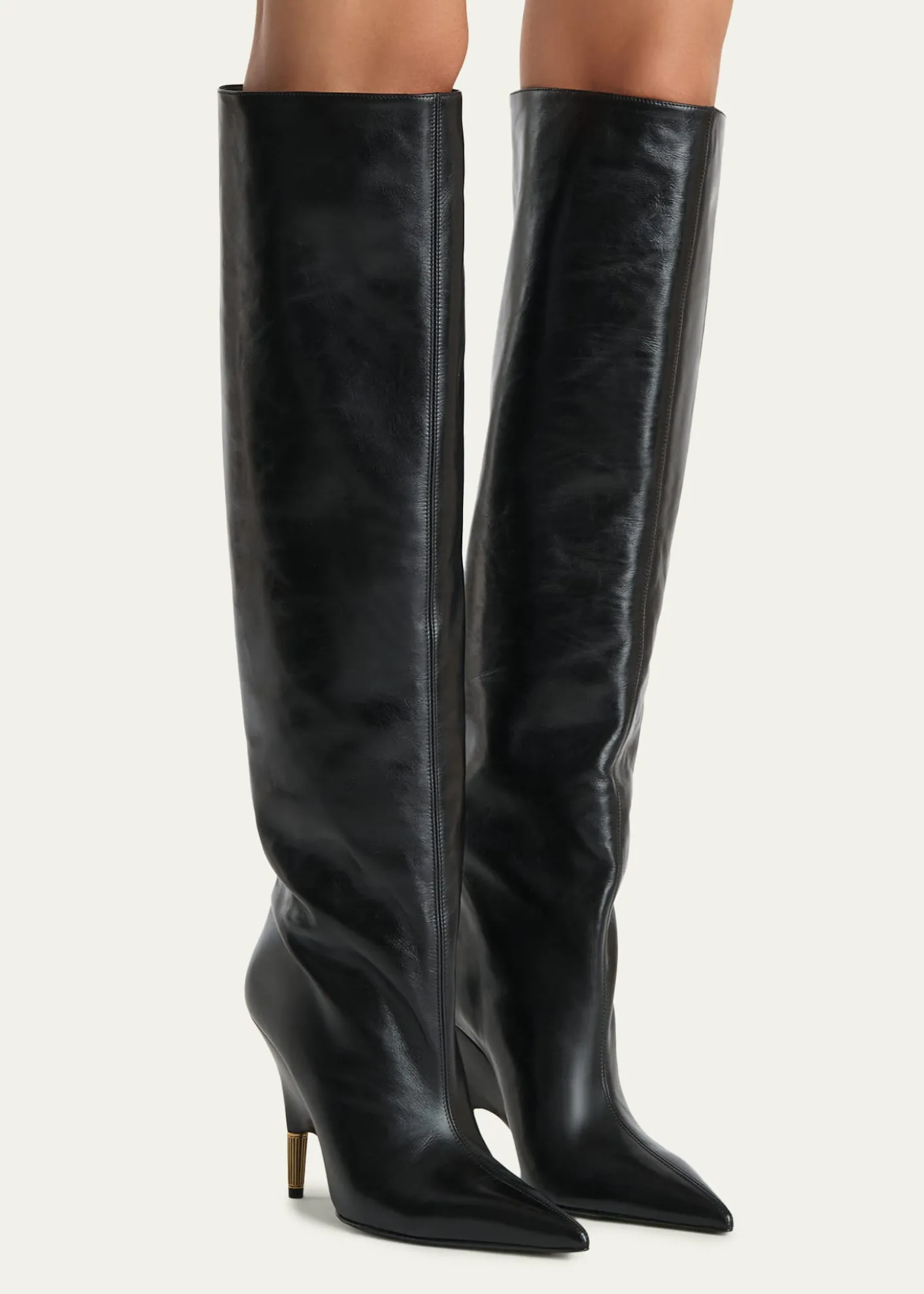 KhaiteBella Leather Knee-High Boots