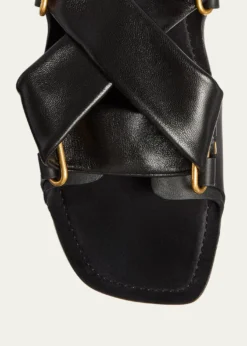 KhaiteBoden Leather Lace-Up Sandals