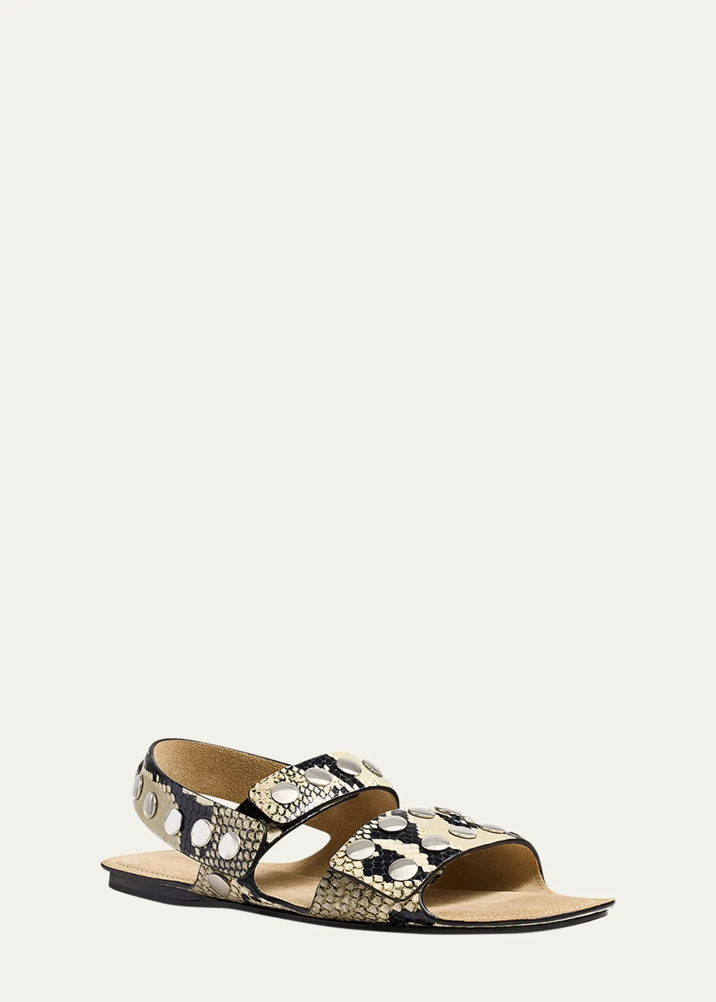 KhaiteBoden Studded Leather Flat Sandals