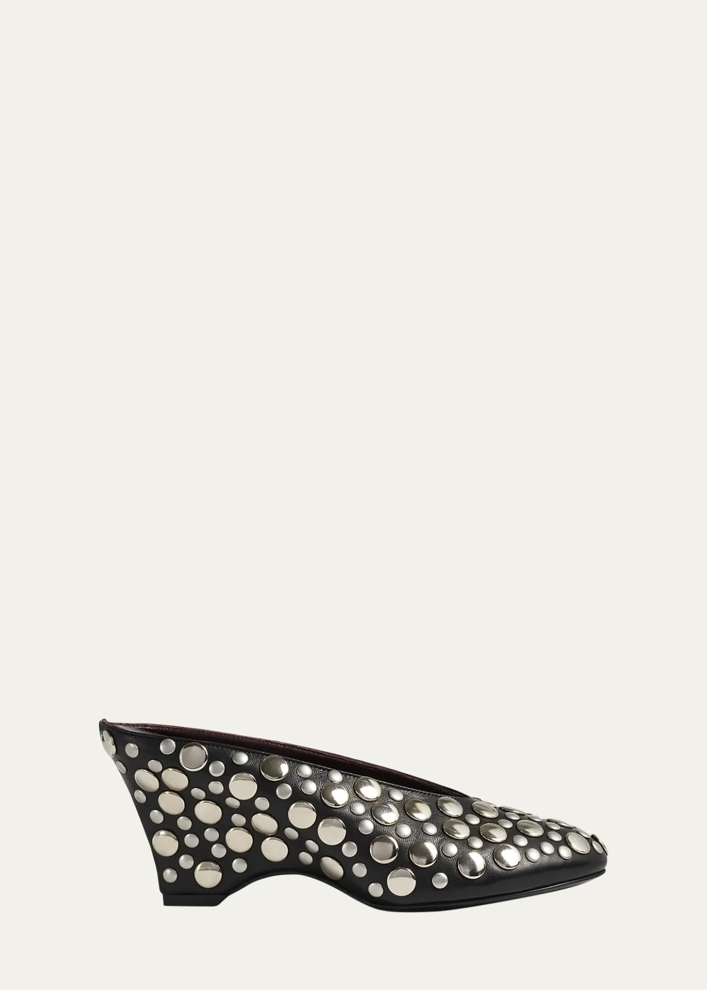 KhaiteCloak Stud Leather Mule Pumps