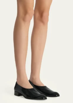 KhaiteColt Leather Slip-On Loafers
