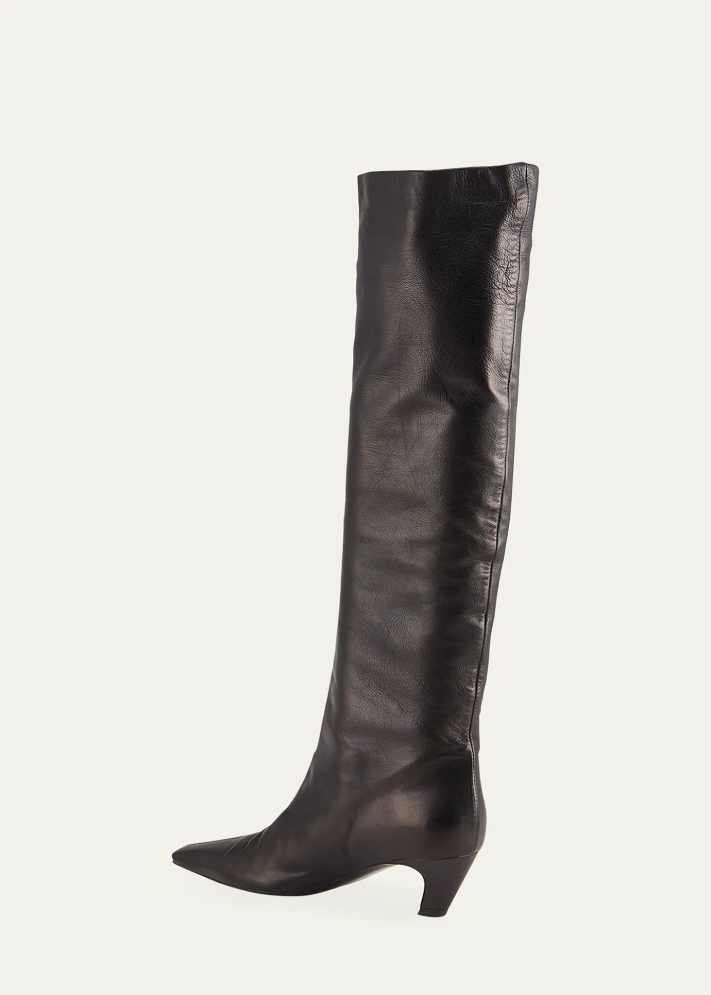KhaiteDavis Slouchy Leather Knee Boots