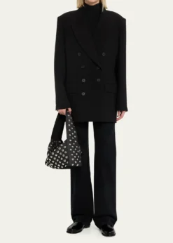 KhaiteElena Studded Leather Shoulder Bag