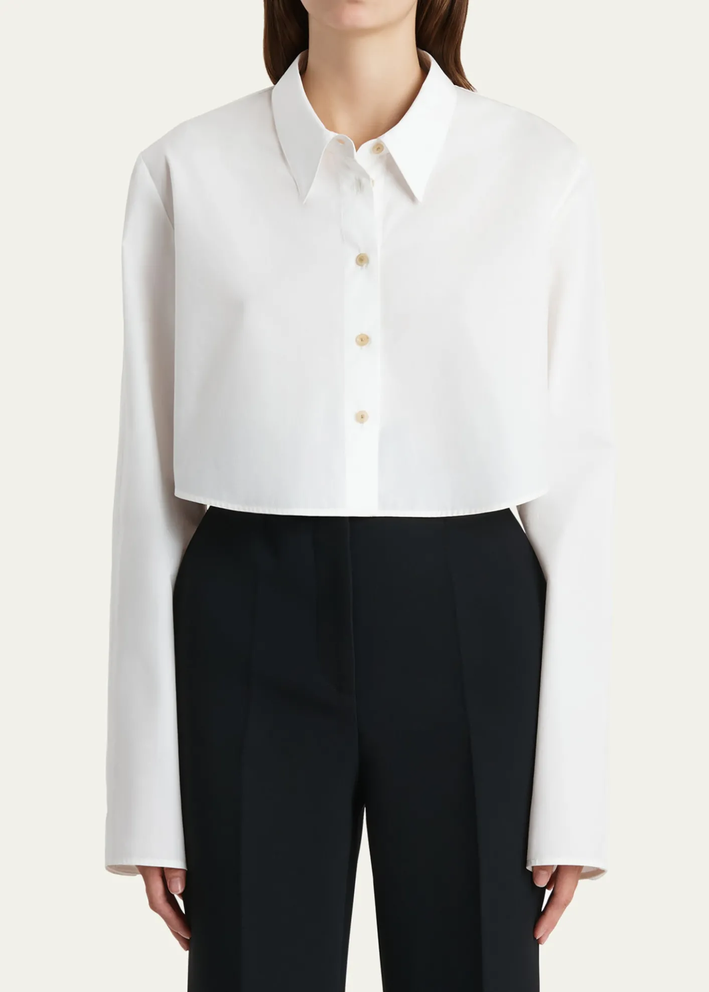 KhaiteFritz Cropped Cotton Top