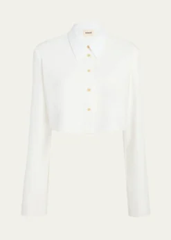 KhaiteFritz Cropped Cotton Top