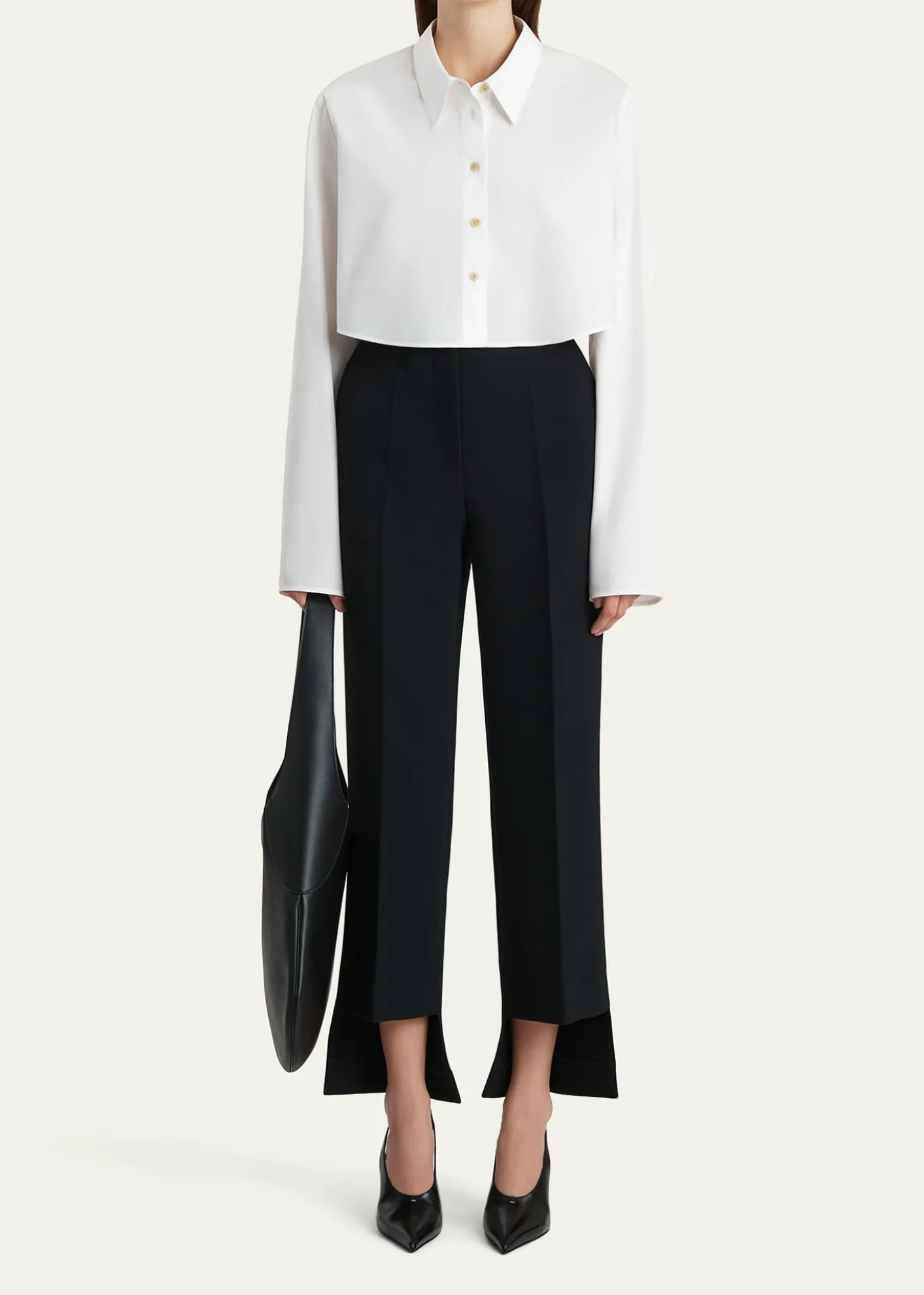 KhaiteFritz Cropped Cotton Top