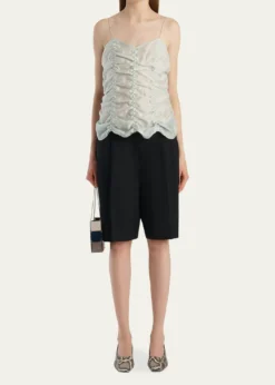 KhaiteInara Ruched Silk Tank Top
