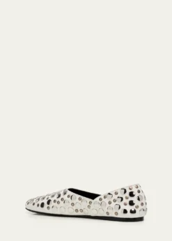 KhaiteJane Studded Leather Ballerina Flats