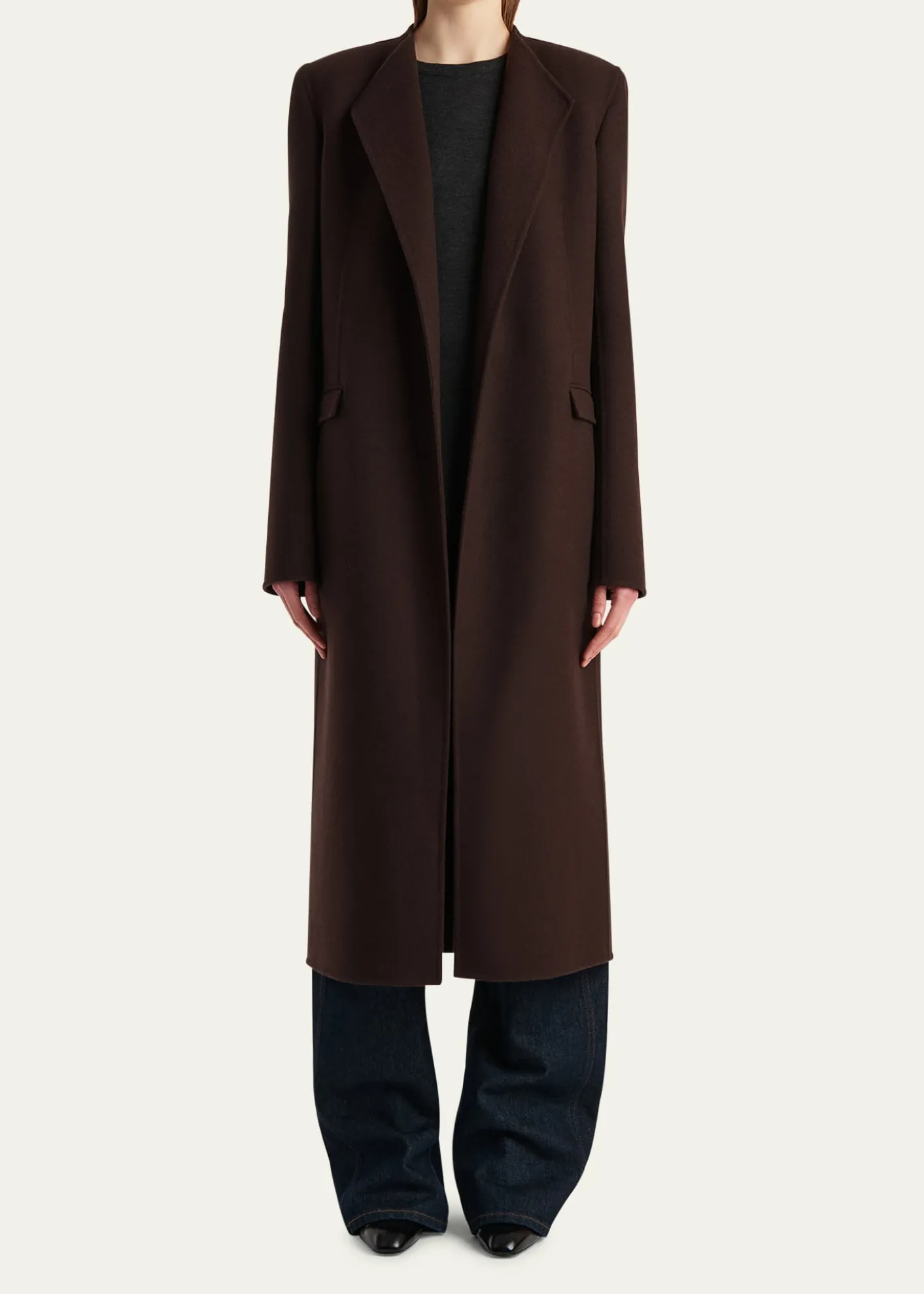 KhaiteJelson Double-Face Wool Wrap Coat