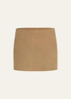 KhaiteJett Leather Mini Skirt
