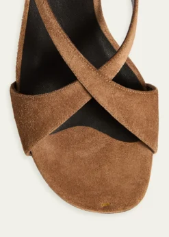 KhaiteLiria Suede Ankle-Strap Sandals