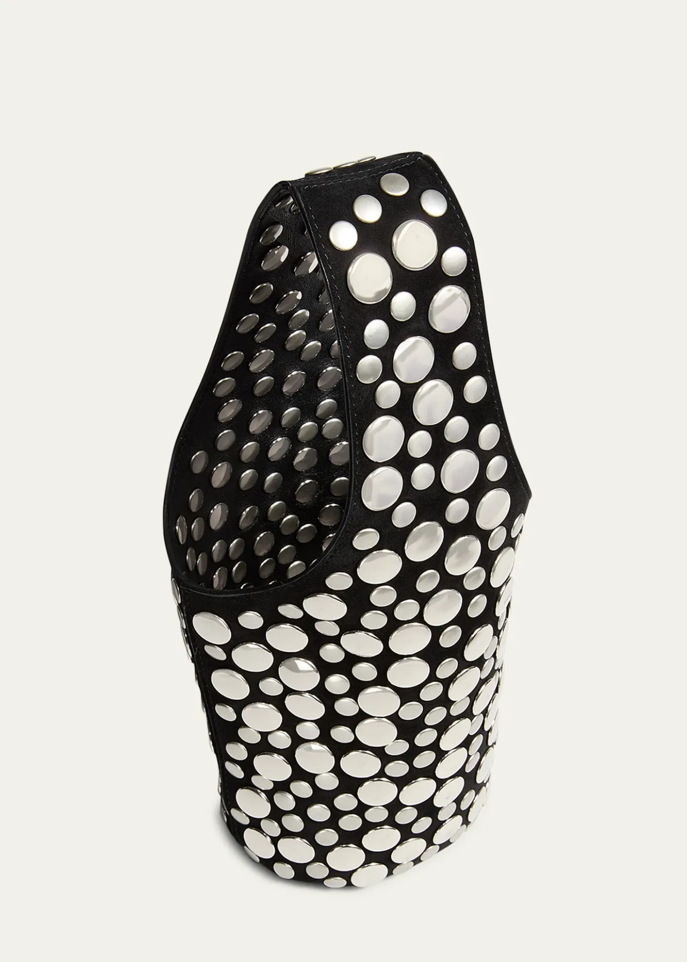 KhaiteLivia Studded Suede Top-Handle Bag