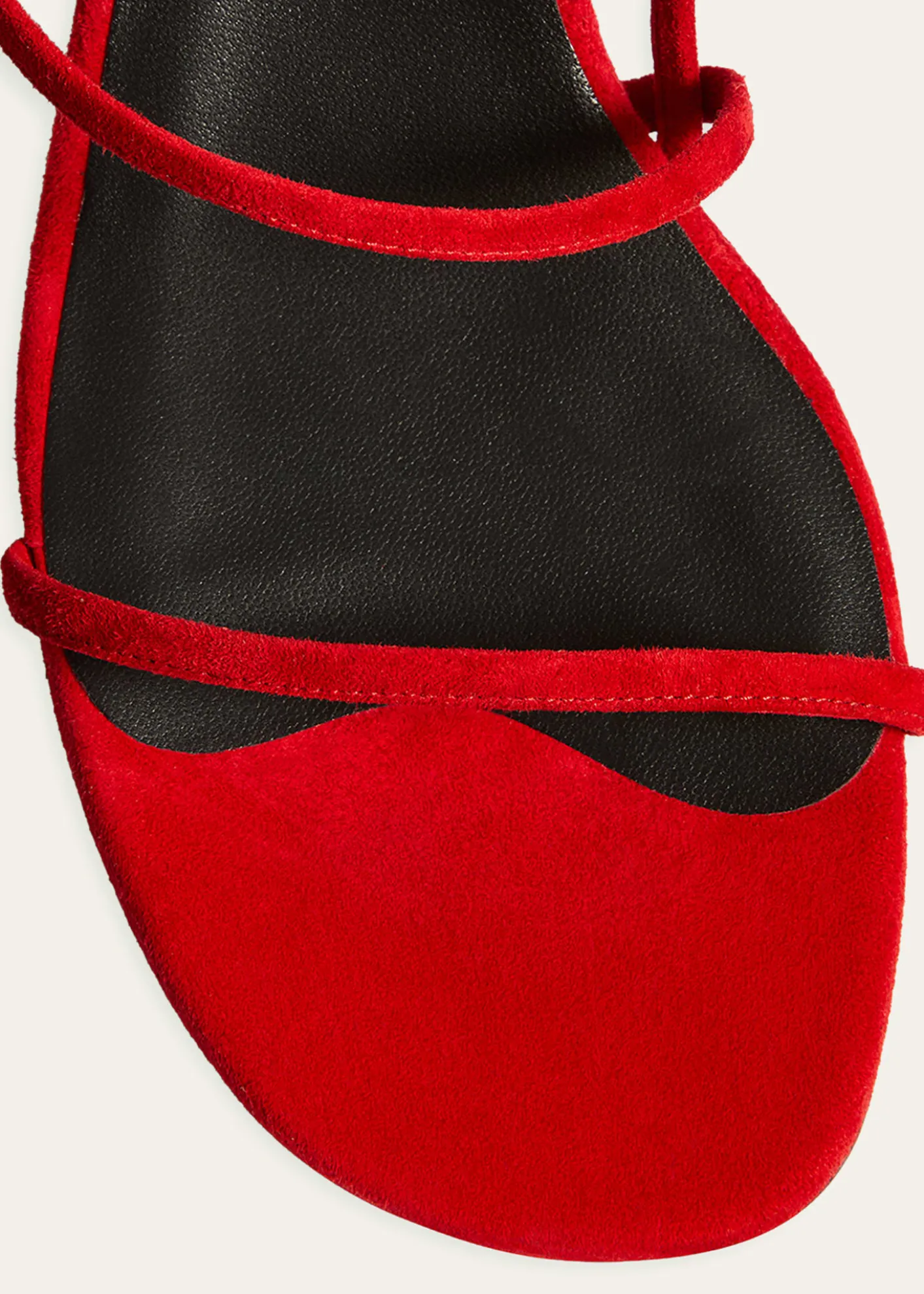 KhaiteLoop Suede Kitten-Heel Sandals